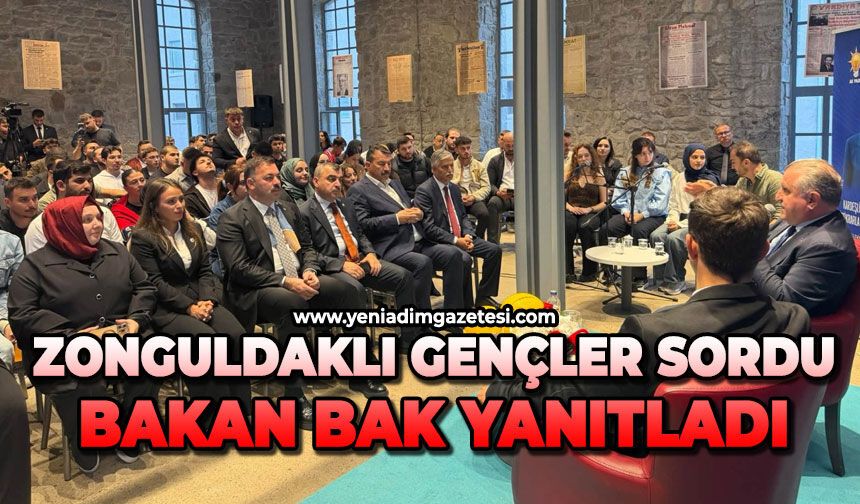 Zonguldaklı gençler sordu, Bakan Bak yanıtladı