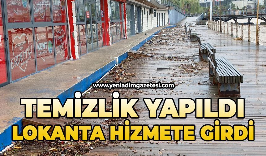 Temizlik yapıldı lokanta hizmete girdi