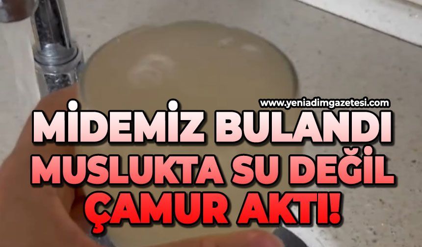 Midemiz bulandı: Muslukta su değil çamur aktı!