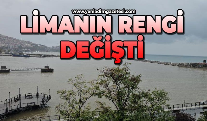 Zonguldak'ta sağanak yağış limanın rengini değiştirdi