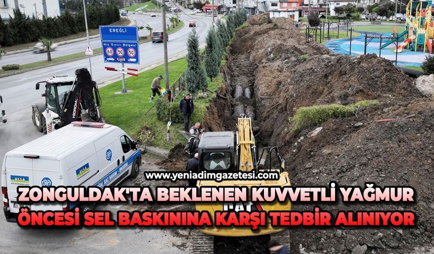 Zonguldak'ta beklenen kuvvetli yağmur öncesi sel baskınına karşı tedbir alınıyor