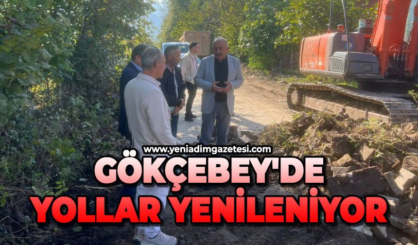 Gökçebey'de yollar yenileniyor