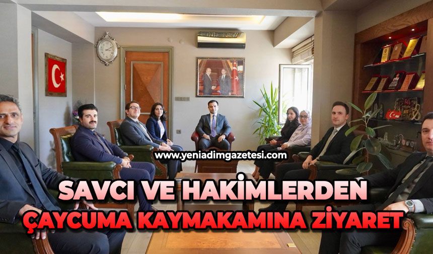 Savcı ve Hakimlerden Çaycuma Kaymakamına ziyaret