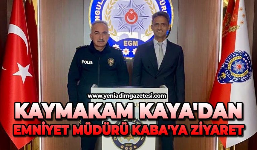 Kaymakam Kaya'dan Emniyet Müdürü Kaba'ya ziyaret