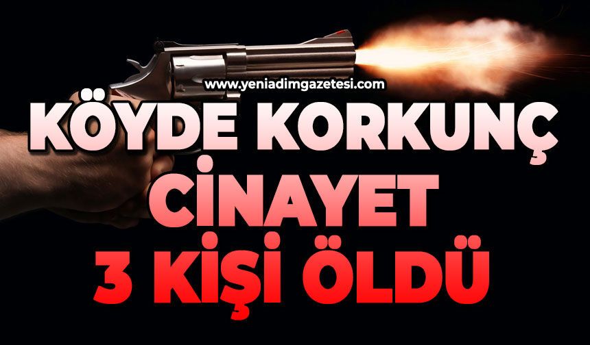 Köyde korkunç cinayet: 3 kişi hayatını kaybetti