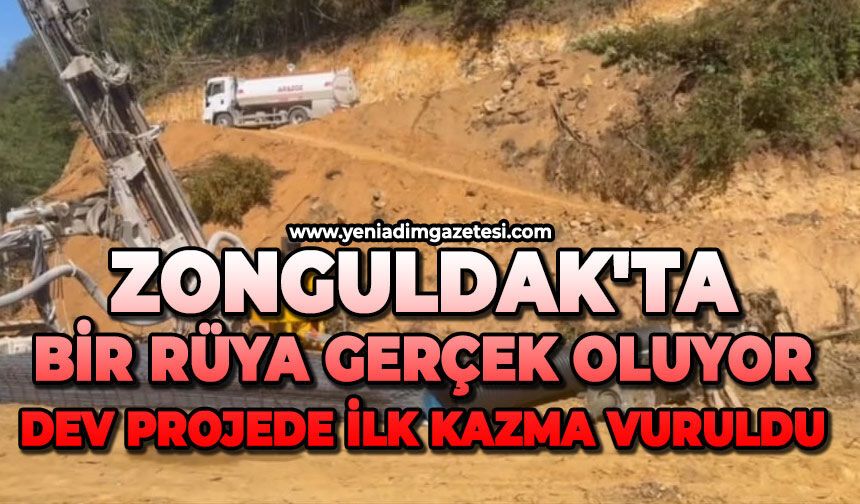 Zonguldak'ta bir rüya gerçek oluyor: Dev projede ilk kazma vuruldu