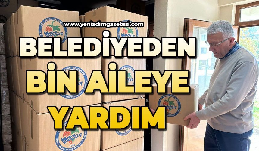 Belediye bin aileye yardımda bulunuyor