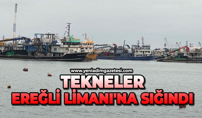 Tekneler Ereğli Limanı'na sığındı
