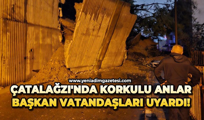 Çatalağzı'nda korkulu anlar: Başkan vatandaşları uyardı!