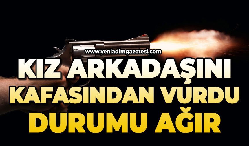 Kız arkadaşını kafasından vurdu