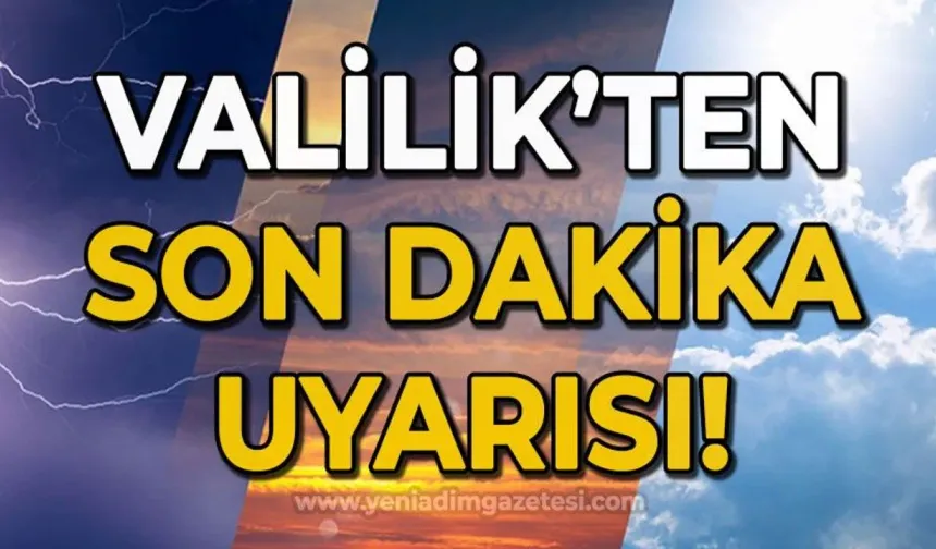 Valilikten kuvvetli yağış uyarısı