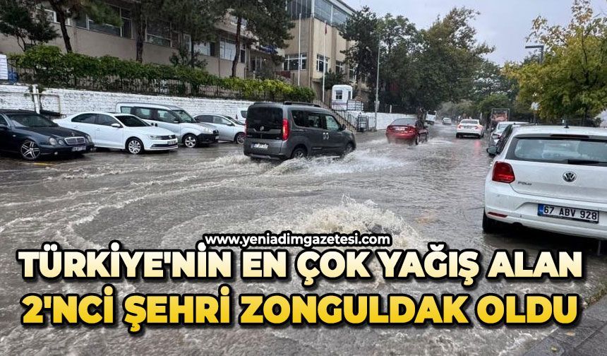 Türkiye'nin en çok yağış alan 2'nci şehri Zonguldak oldu