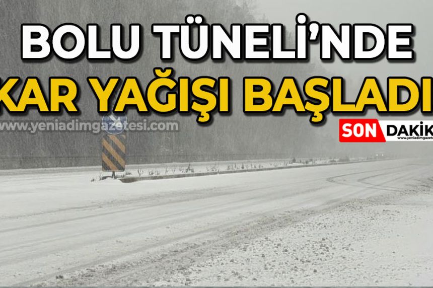 Bolu Dağı'nda beklenen kar başladı