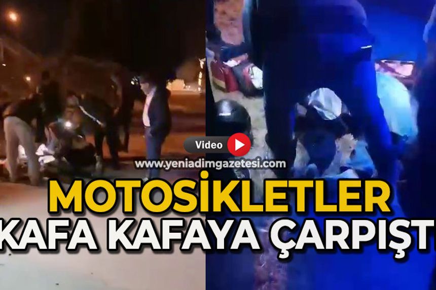İki motosiklet kafa kafaya çarpıştı: 2 yaralı