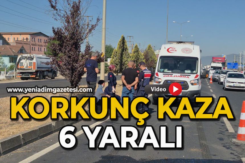 Korkunç kaza: 6 yaralı