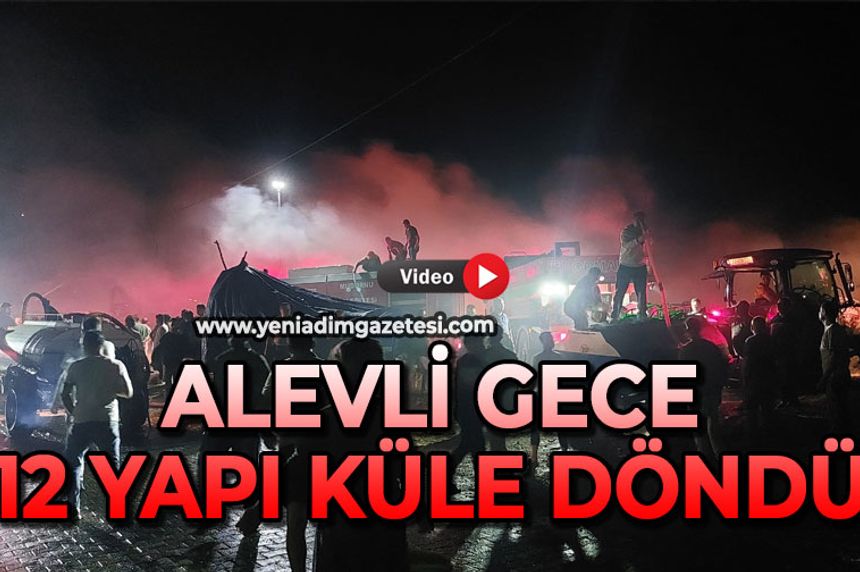 Alevli gece: 12 yapı küle döndü