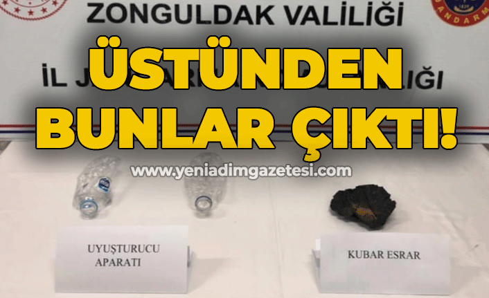 Üzerinden esrar çıktı!