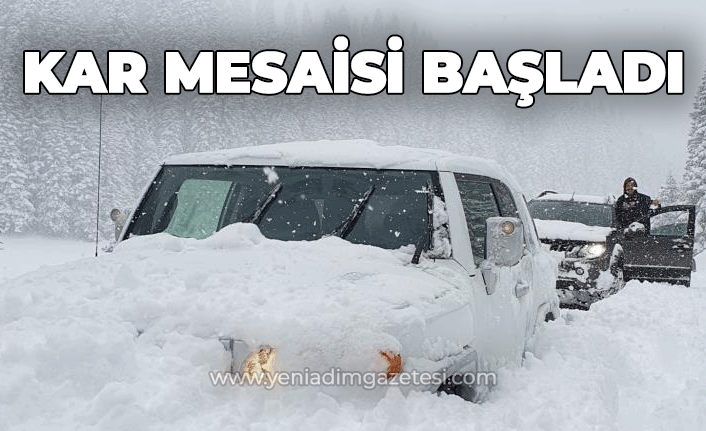 Kar mesaisi başladı