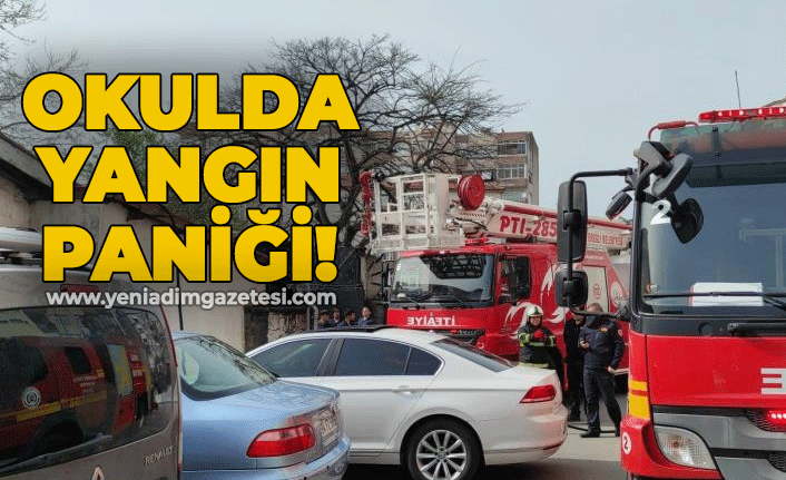 Okulda yangın paniği!