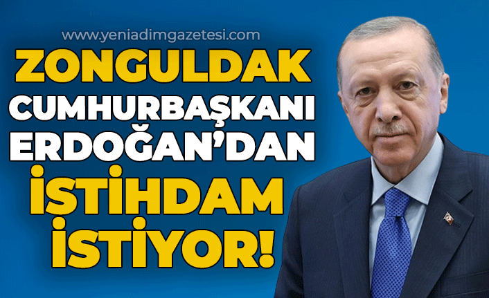 Zonguldak Cumhurbaşkanı Erdoğan'dan istihdam istiyor