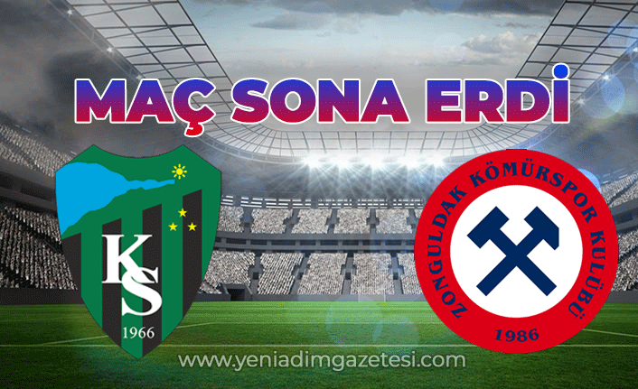 Kocaelispor - Zonguldak Kömürspor maçı sona erdi