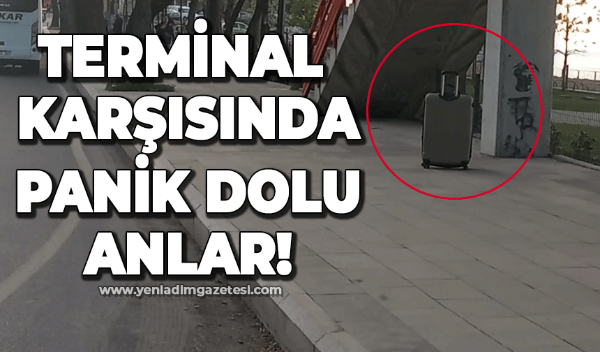 Zonguldak Terminali karşısında panik dolu anlar