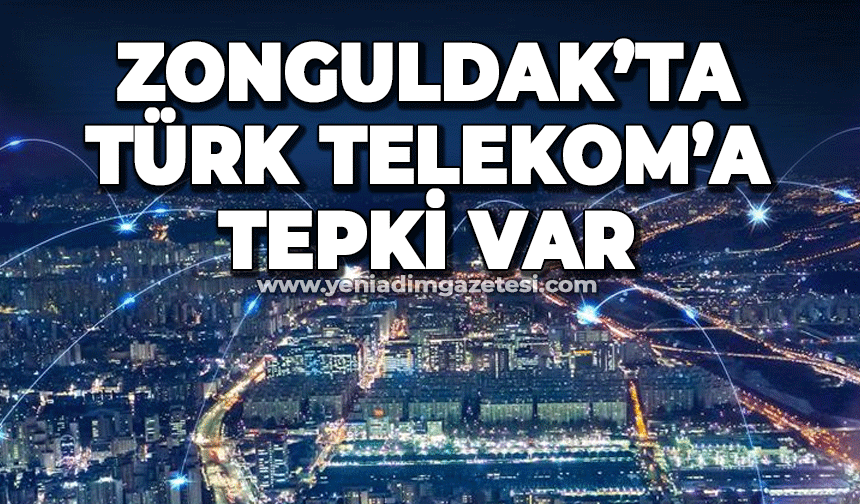Zonguldak'ta vatandaşlar Türk Telekom'a tepki gösterdi
