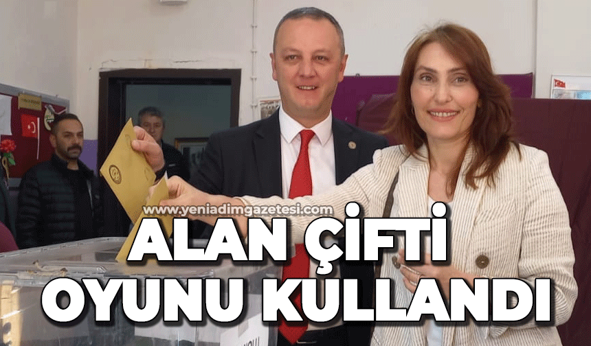 Belediye Başkanı Ömer Selim Alan ve eşi Ceyda Alan oyunu kullandı