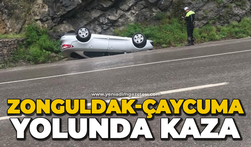 Zonguldak-Çaycuma yolunda kaza: Takla attı