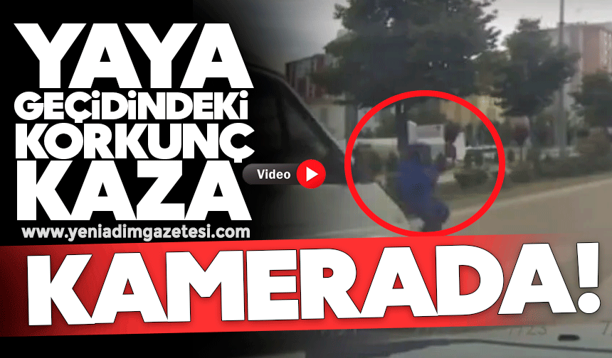 Yaya geçidindeki korkunç kaza kamerada!