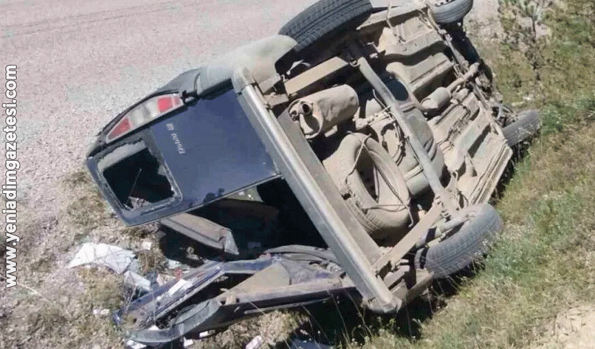 Kastamonu’da mucura kapılan araç şarampolde takla attı: 2 yaralı