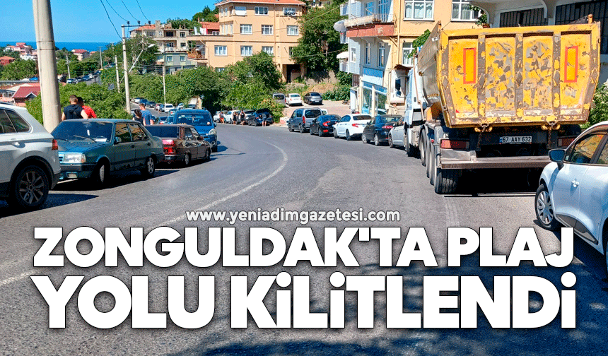 Zonguldak'ta plaj yolu kilitlendi