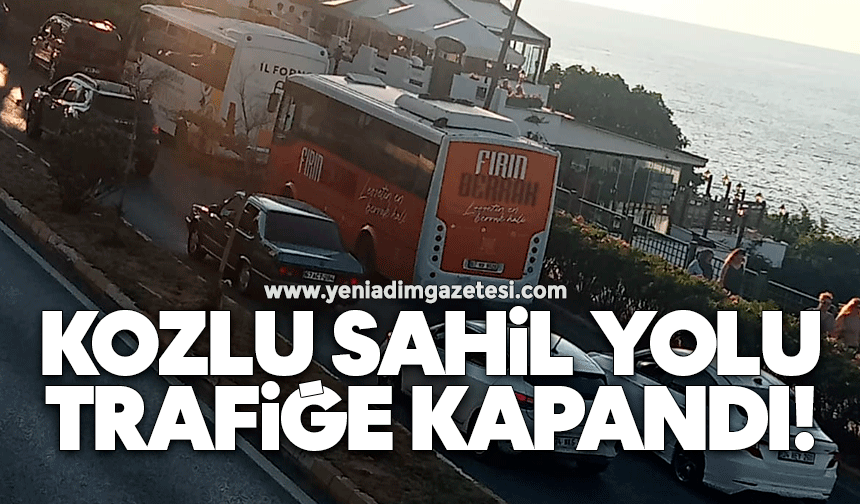 Kozlu sahil yolu trafiğe kapandı!