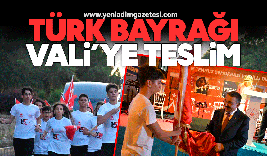 Türk Bayrağı Zonguldak Valisi Osman Hacıbektaşoğlu’na teslim