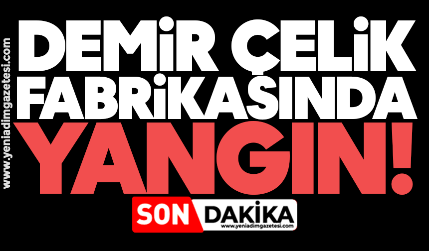 Demir çelik fabrikasında yangın!