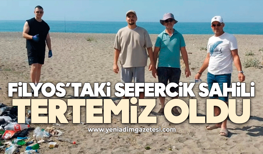 Filyos’taki Sefercik sahili tertemiz oldu