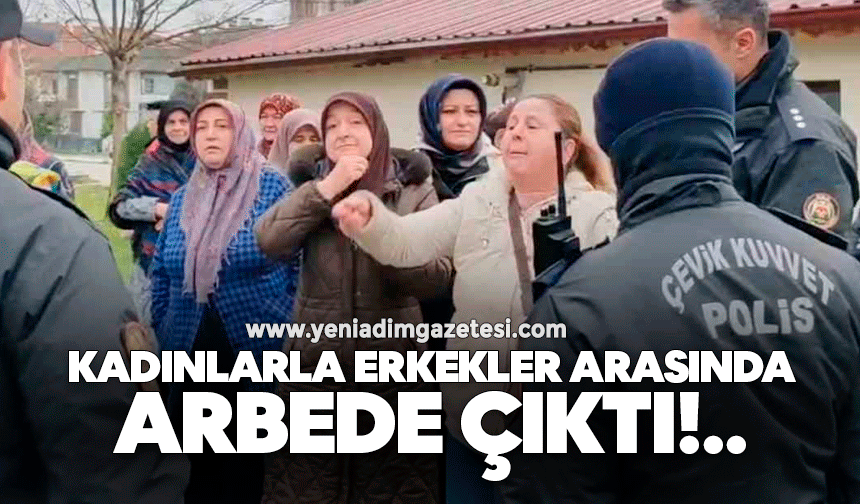 Kadınlardan mahalleye yapılacak baz istasyonuna ve erkeklere tepki