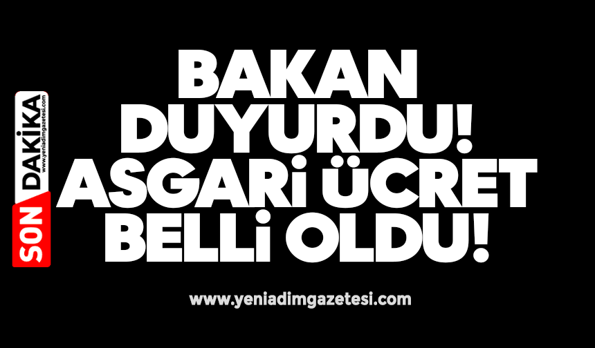 Yeni asgari ücret belli oldu!