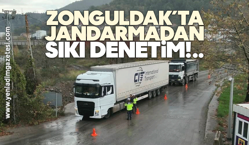 Zonguldak'ta jandarma Timleri araçları tek tek durdurdu
