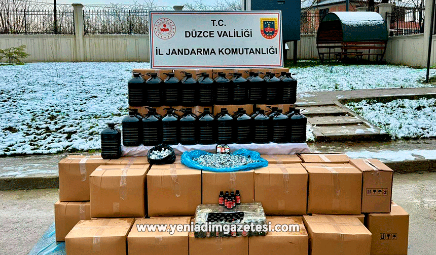 Jandarmadan yeni yıl öncesi kaçak alkol operasyonu