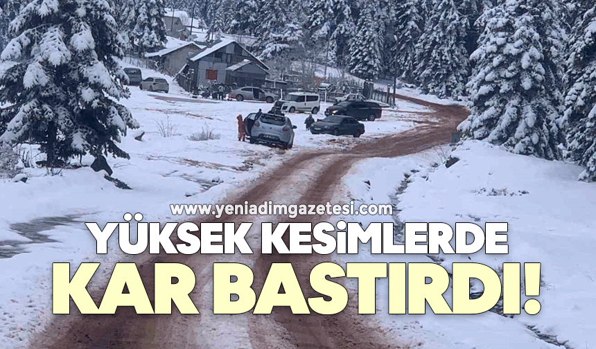 Yüksek kesimlerde kar bastırdı!