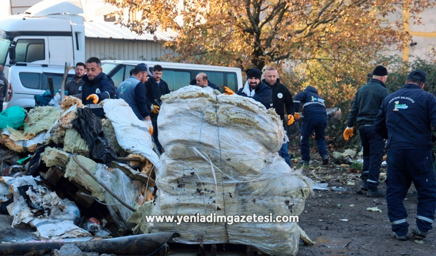 Kartepe'deki sanayi bölgesinden 125 ton atık toplandı