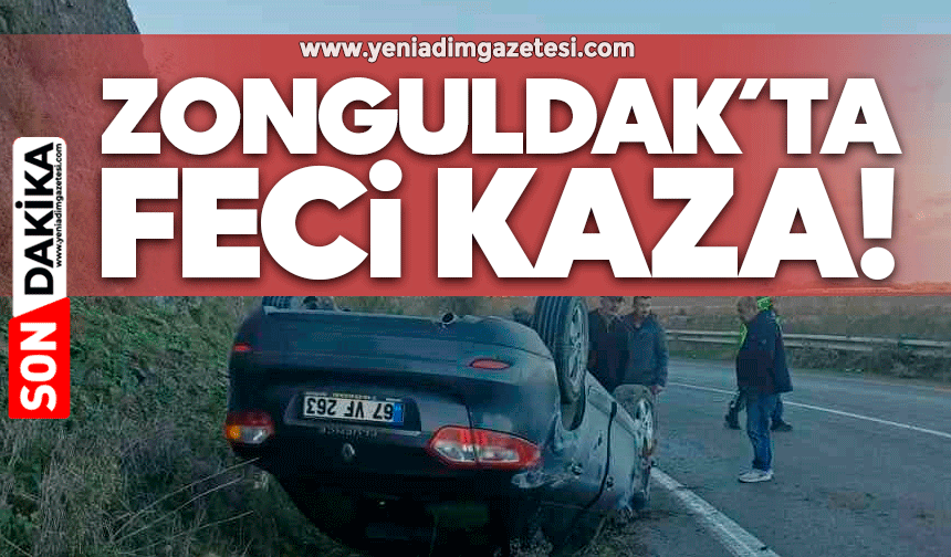 Zonguldak köy yolunda korkunç kaza
