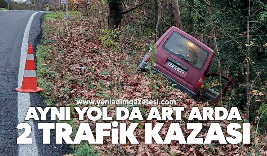 Aynı yolda 5 saat arayla iki kaza: 3 yaralı