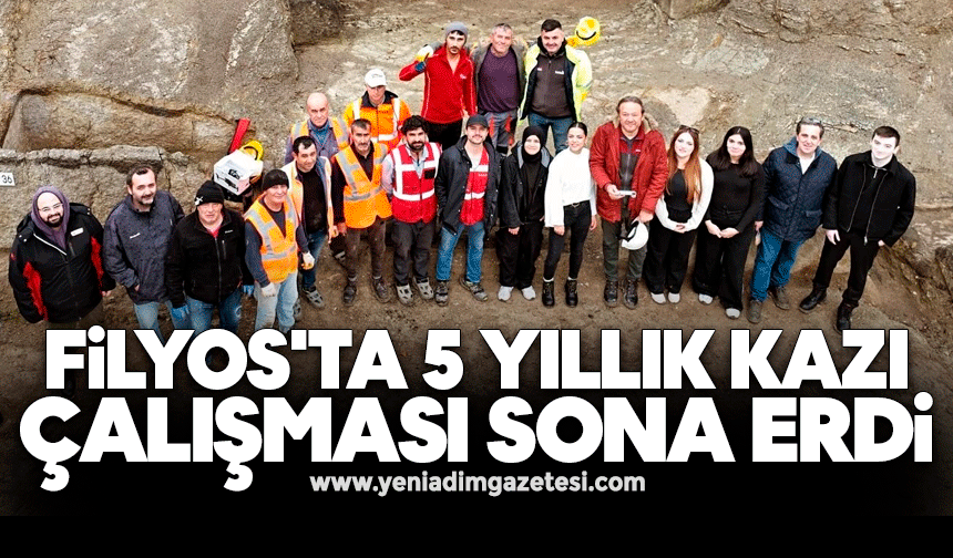 Filyos'ta 5 yıllık kazı çalışması sona erdi