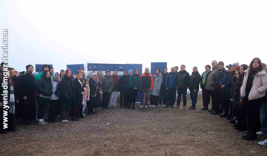 KBÜ'lü öğrenciler 500 çam fıstığı fidanını toprakla buluşturdu