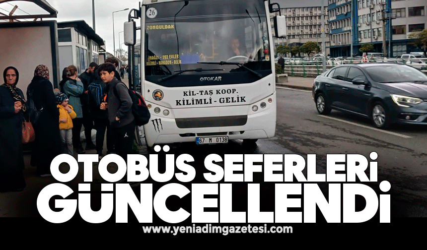 Otobüs seferleri güncellendi