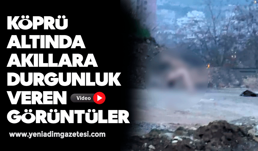 Köprü altında akıllara durgunluk veren görüntüler