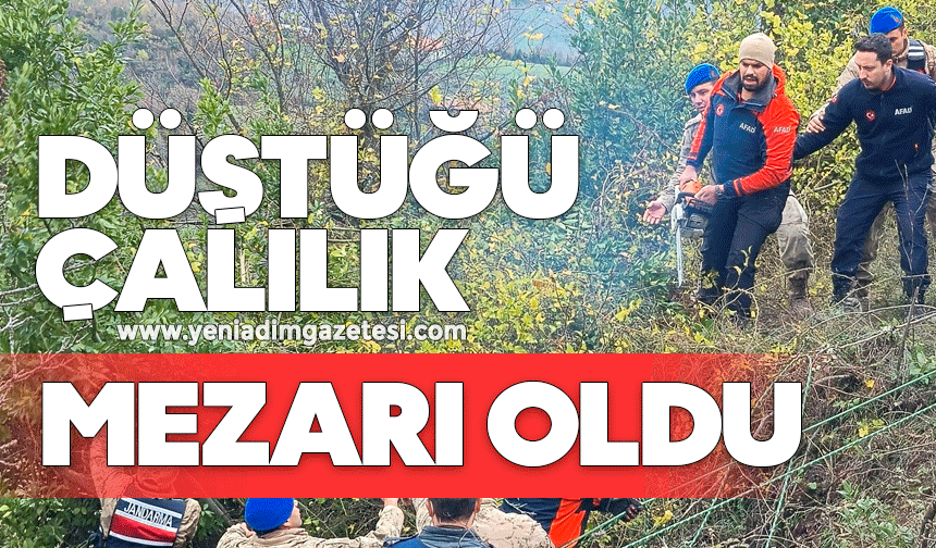 Düştüğü çalılık mezarı oldu