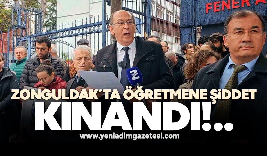 Zonguldak'ta öğretmene şiddet kınandı